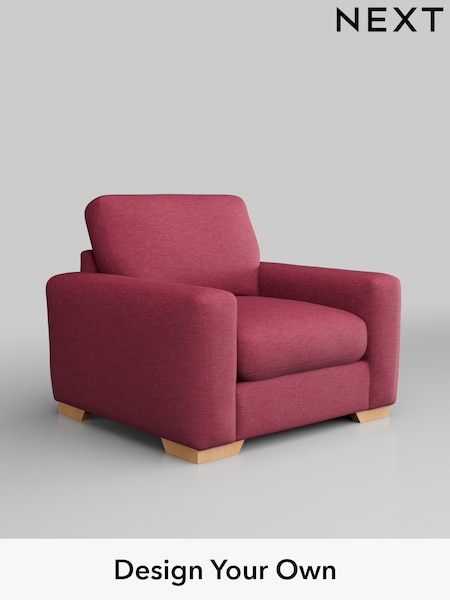 Fine Chenille Easy Clean/Mid Raspberry Pink Houghton Deep Relaxed Sit (AY1044) | £925