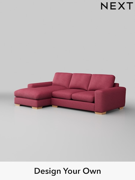 Fine Chenille Easy Clean/Mid Raspberry Pink Houghton Deep Relaxed Sit (AY1044) | £2,125