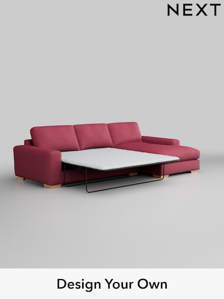 Fine Chenille Easy Clean/Mid Raspberry Pink Houghton Deep Relaxed Sit (AY1044) | £2,825