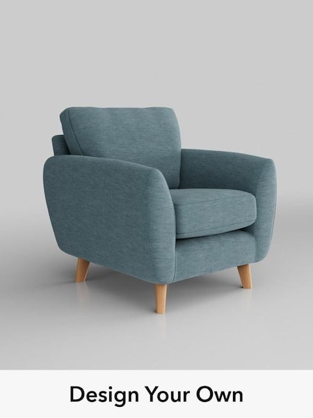 Fine Chenille Easy Clean/Mid Blue Wilson (AY1047) | £550
