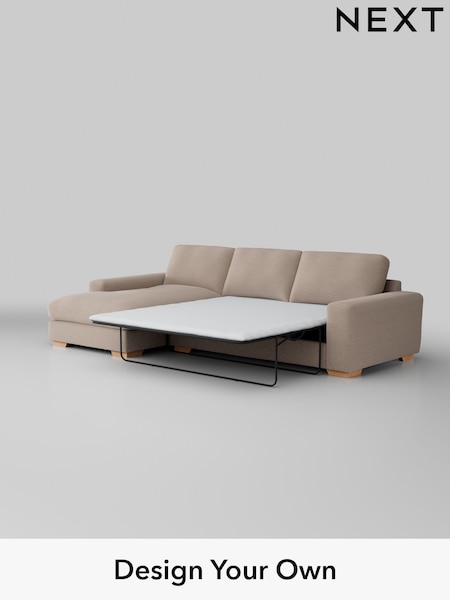 Fine Chenille Easy Clean/Mid Taupe Brown Houghton Deep Relaxed Sit (AY1060) | £2,825