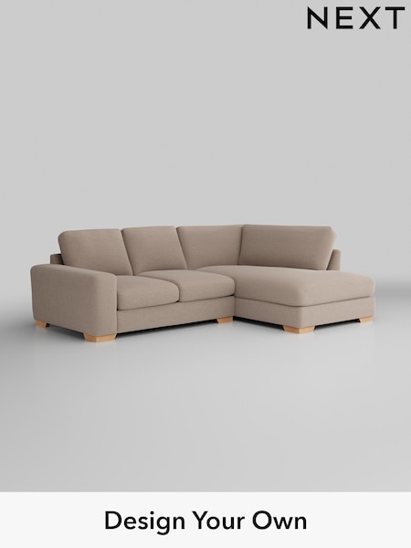 Fine Chenille Easy Clean/Mid Taupe Brown Houghton Deep Relaxed Sit (AY1060) | £2,150
