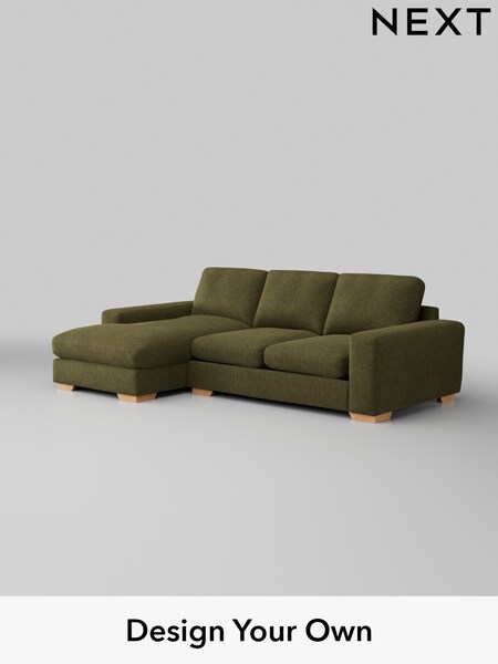 Luxe Chenille Weave/Dark Moss Green Houghton Deep Relaxed Sit (AY1064) | £2,275