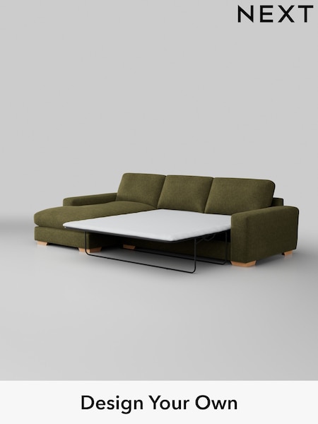Luxe Chenille Weave/Dark Moss Green Houghton Deep Relaxed Sit (AY1064) | £2,975