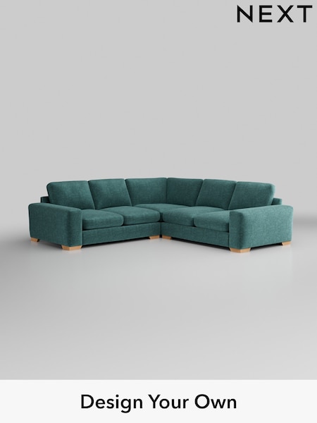 Plush Chenille/Dark Teal Green Houghton Deep Relaxed Sit (AY1078) | £2,825