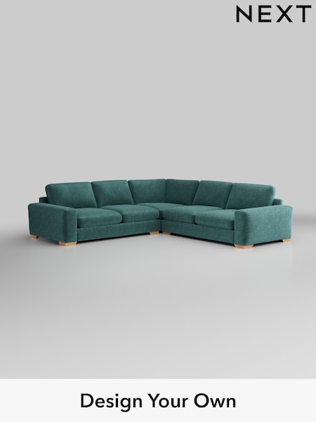 Plush Chenille/Dark Teal Green Houghton Deep Relaxed Sit (AY1078) | £2,925
