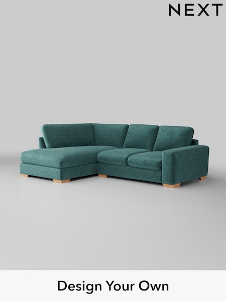 Plush Chenille/Dark Teal Green Houghton Deep Relaxed Sit (AY1078) | £2,150