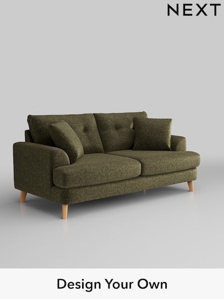 Plush Chenille/Moss Green Parker Buttoned Back (AY1090) | £1,425