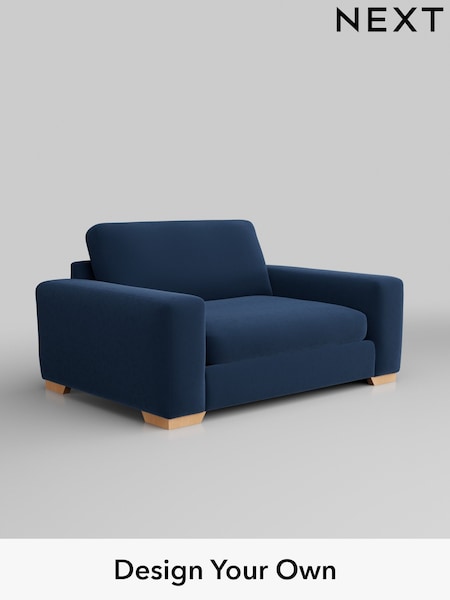 Plush Velvet Easy Clean/Airforce Blue Houghton Deep Sit (AY1103) | £1,175