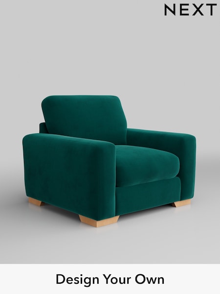 Plush Velvet Easy Clean/Juniper Green Houghton Deep Relaxed Sit (AY1111) | £925