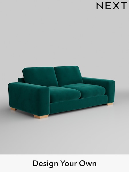 Plush Velvet Easy Clean/Juniper Green Houghton Deep Relaxed Sit (AY1111) | £1,425