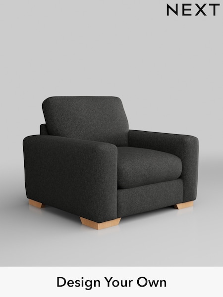 Tweedy Blend Easy Clean/Charcoal Grey Houghton Deep Relaxed Sit (AY1117) | £825