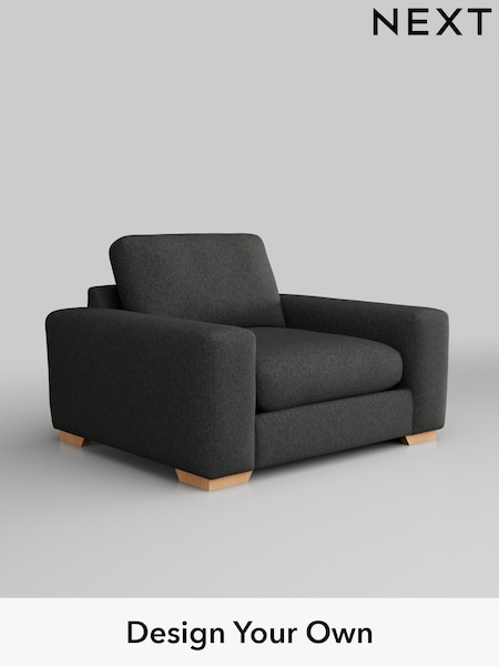 Tweedy Blend Easy Clean/Charcoal Grey Houghton Deep Relaxed Sit (AY1117) | £925