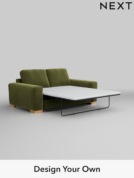 Plush Velvet Easy Clean/Mid Olive Green Houghton Deep Relaxed Sit (AY1123) | £1,525