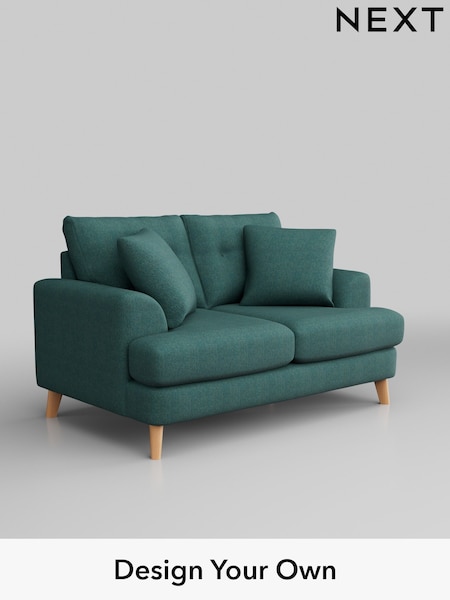 Tweedy Chenille/Dark Teal Green Parker Buttoned Back (AY1134) | £1,099