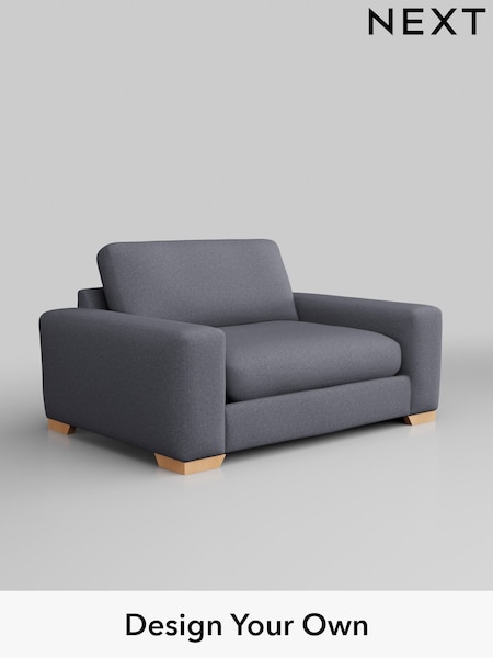 Tweedy Blend Easy Clean/Mid Slate Blue Houghton Deep Relaxed Sit (AY1149) | £1,099