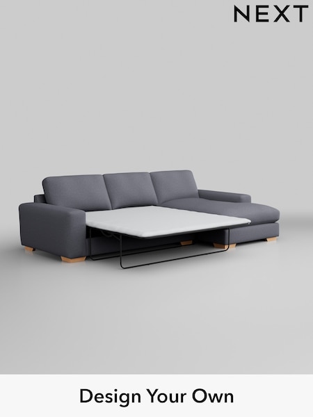 Tweedy Blend Easy Clean/Mid Slate Blue Houghton Deep Relaxed Sit (AY1149) | £2,675