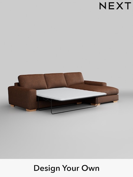 Monza Faux Leather Easy Clean/Chestnut Brown Houghton Deep Relaxed Sit (AY1160) | £2,825