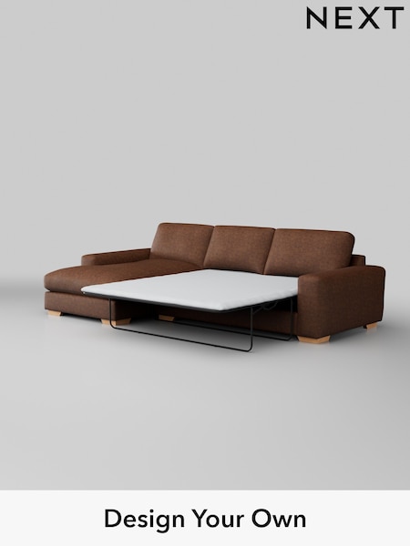 Monza Faux Leather Easy Clean/Chestnut Brown Houghton Deep Relaxed Sit (AY1160) | £2,825