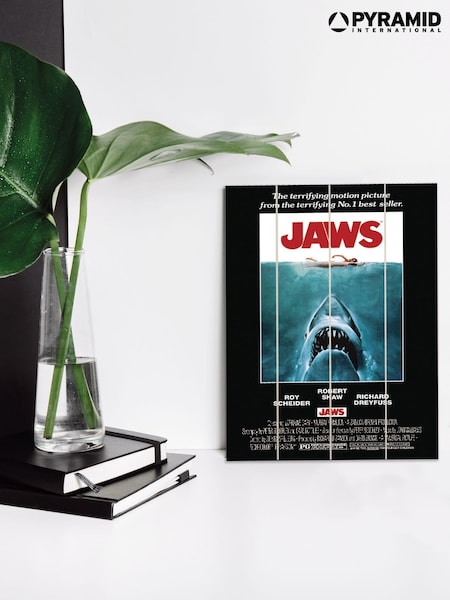 Pyramid International Blue Jaws One Sheet Wooden Wall Art (AY1176) | £30