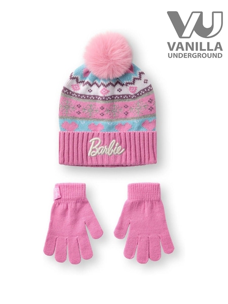 Vanilla Underground Pink Barbie Hat & Gloves Set (AY1187) | £16