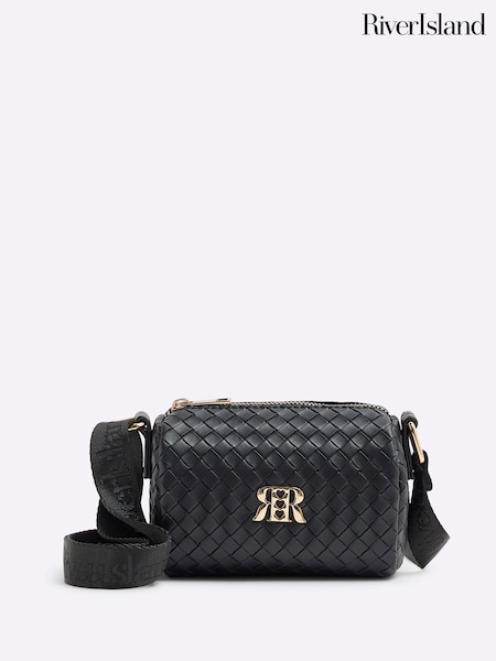 River Island Black Girls Weave Cross-Body Bag (AY1223) | £18