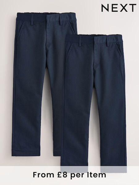 Navy Regular Leg School Trousers (3-17yrs) (AY1281) | £16 - £32
