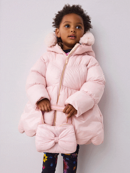Baker by Ted Baker Shower Resistant Scallop Padded Coat With Detachable Bag (AY1317) | £68 - £71