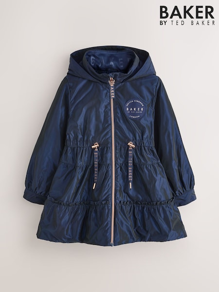 Baker by Ted Baker Shower Resistant Tiered Frill Raincoat (AY1324) | £55 - £60