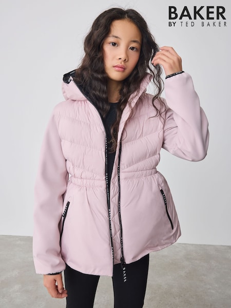 Baker by Ted Baker Shower Resistant Lightweight Padded Peplum Coat (AY1330) | £52 - £58