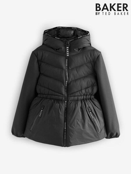 Baker by Ted Baker Shower Resistant Lightweight Padded Peplum Coat (AY1331) | £52 - £58
