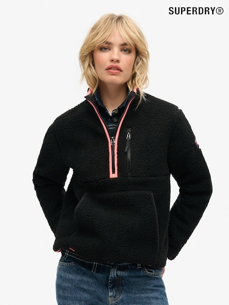 Superdry Black Outdoor Half Zip Fleece (AY1336) | £70