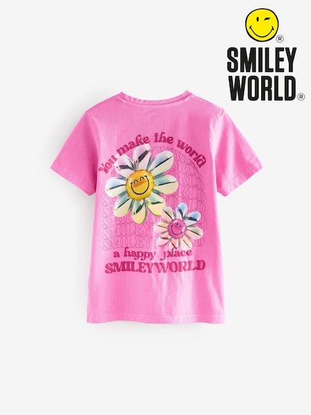 SMILEYWORLD® Girls Graphic Relaxed 100% Cotton T-Shirt (AY1411) | £14 - £18