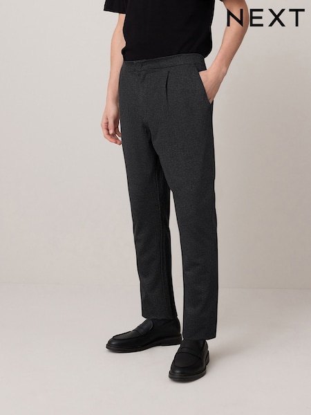 Charcoal Grey Cotton Blend Smart Jersey Joggers (AY1542) | £36