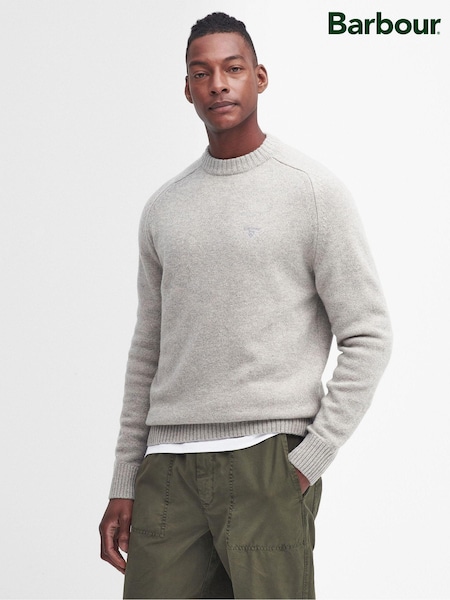 Barbour® Grey Grangetown Crew Jumper (AY1645) | £90