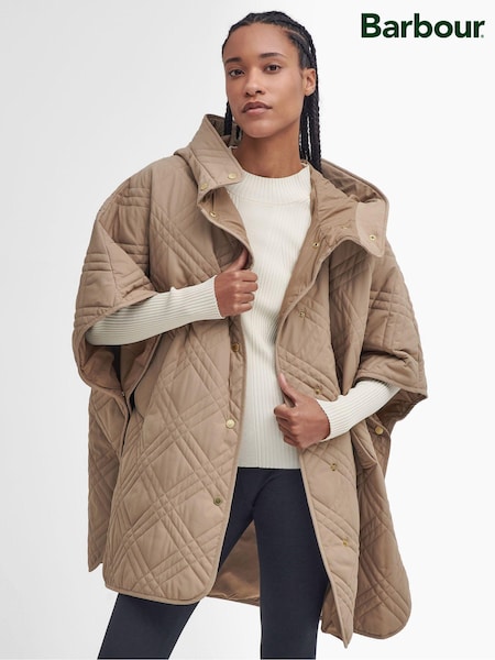 Barbour® Brown Astor Cape Jacket (AY1664) | £229