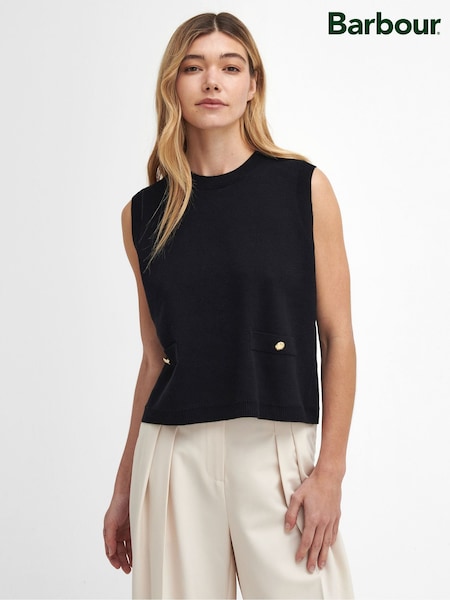 Barbour® Black Kathryn Knit 100% Cotton Jumper (AY1667) | £70