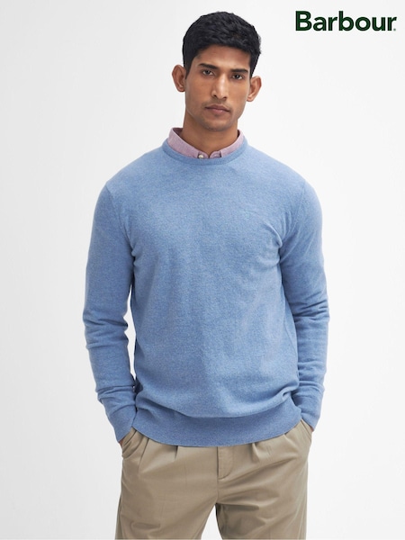 Barbour® Blue Essential Wool Crew Sweatshirt (AY1673) | £80