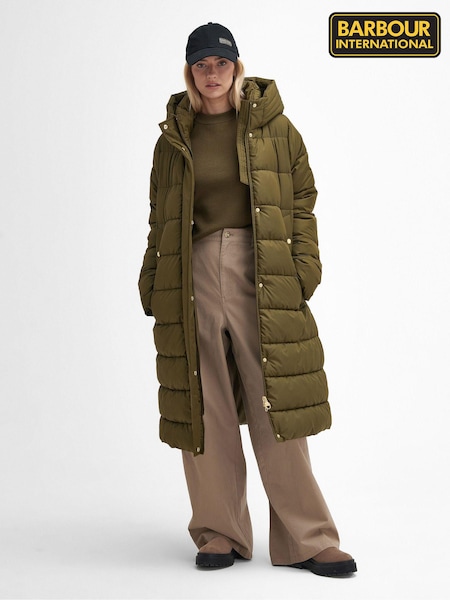Barbour® International Green Long Barron Jacket (AY1693) | £249