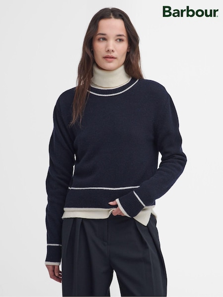 Barbour Blue Rochelle Knit Jumper (AY1705) | £100
