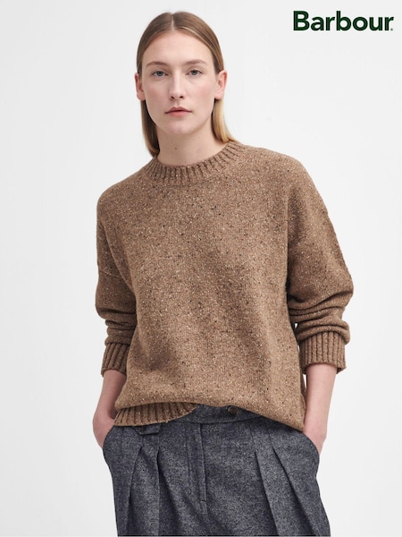 Barbour Brown Lavensdale Crew Jumper (AY1707) | £109
