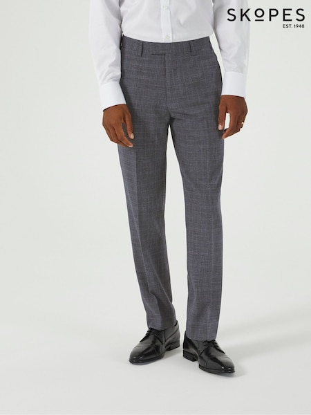 Skopes Grey Jacob Suit Tailored Trousers Grey Check (AY1714) | £60