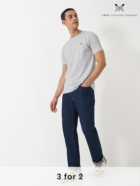 Crew Clothing Company Grey Crew Classic 100% Cotton T-Shirt (AY1764) | £25