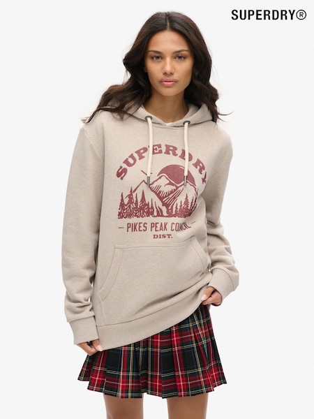 Superdry Nude Oversized Outdoor Graphic Hoodie (AY1818) | £60