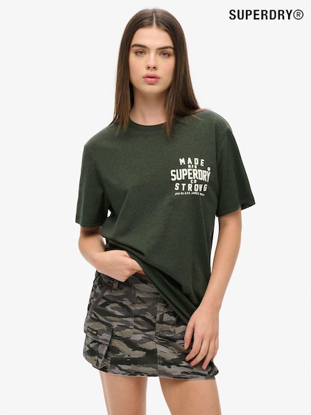 Superdry Green Oversized Machined Goods Workwear T-Shirt (AY1835) | £30