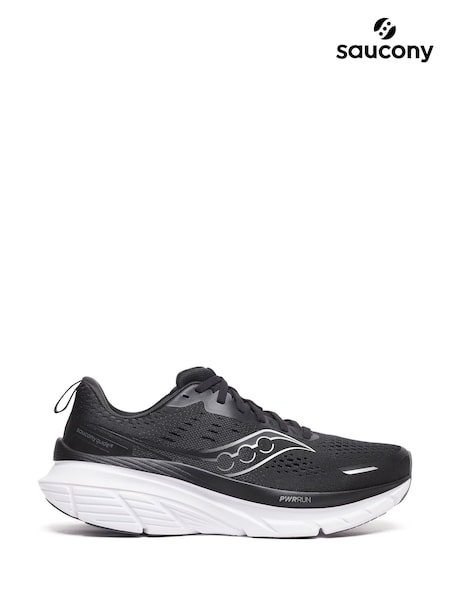 Saucony Mens Black/White Guide 18 Trainers (AY2085) | £130