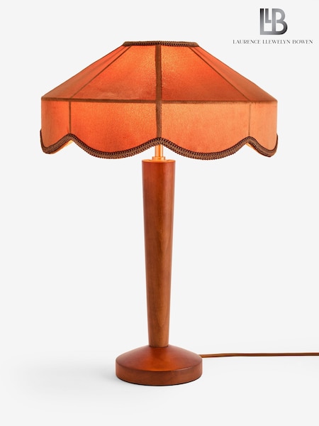 Laurence Llewelyn-Bowen Amber/Wood Speakeasy Table Lamp (AY2154) | £110