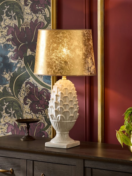 Laurence Llewelyn-Bowen Cream/Gold Cynara Artichoke Table Lamp (AY2162) | £130