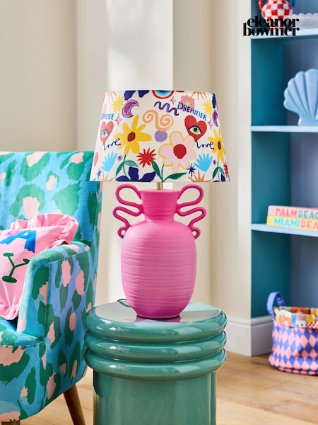 Eleanor Bowmer Pink Love Print Table Lamp (AY2168) | £99
