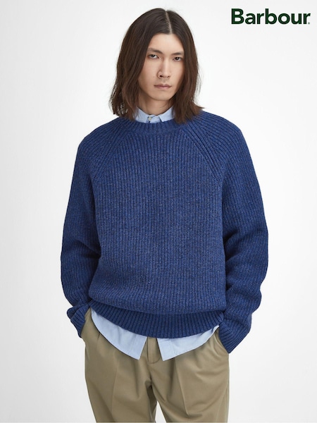 Barbour® Blue Griffiths Crew Jumper (AY2197) | £129